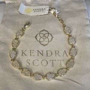 NWT Kendra Scott Susanna Gold Bracelet with Iridescent Drusy Stone